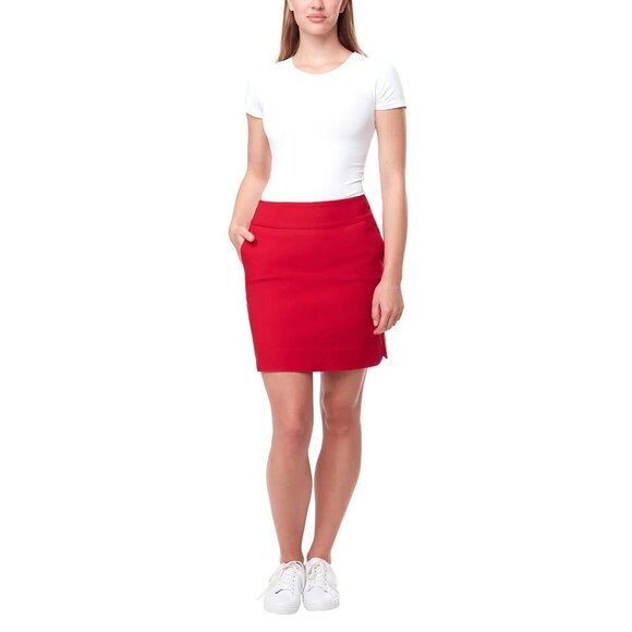NEW S.C. & Co. Pull-On Skort with Petal Slits | Red - Picture 1 of 7